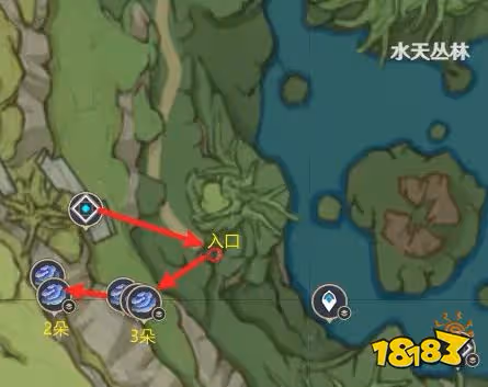 原神樹王聖體菇快速採集路線圖 樹王聖體菇收集位置