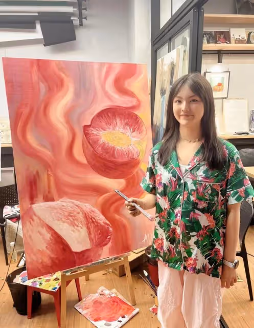 李湘王岳倫同時曬女兒繪畫作品,二人齊回北京,陪王詩齡共度暑假