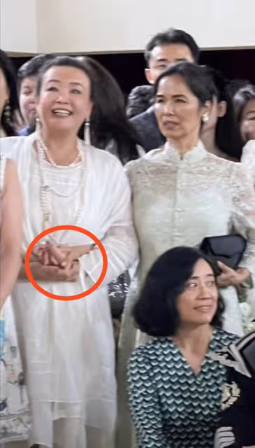 韋唯攜三子聽駐華大使音樂會，與張蘭十指相扣破次元壁，姜昆也在