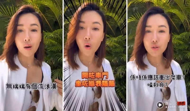 李施嬅遇流浪漢硬闖上車!放話報警竟被嗆:你們不會
