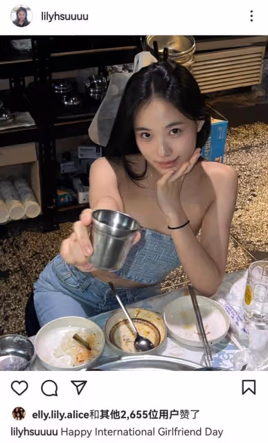小S帶3個女兒游韓國被偶遇,15歲二女兒前凸後翹,身材火辣太成熟