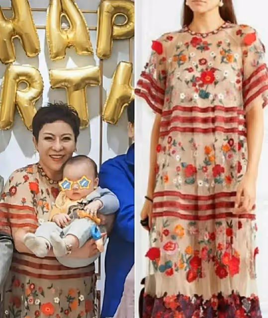 向太才是真正貴婦,偏愛寬鬆又花哨的裙子,看似俗氣其實很上檔次