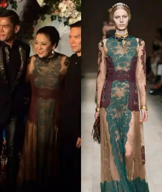向太才是真正貴婦,偏愛寬鬆又花哨的裙子,看似俗氣其實很上檔次