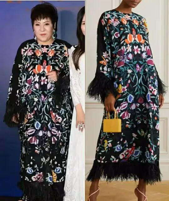 向太才是真正貴婦,偏愛寬鬆又花哨的裙子,看似俗氣其實很上檔次