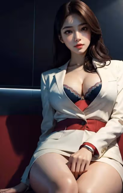 AI虛擬時尚女子（空姐新制服）