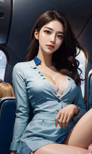 AI虛擬時尚女子（空姐新制服）