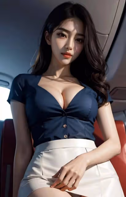 AI虛擬時尚女子（空姐新制服）