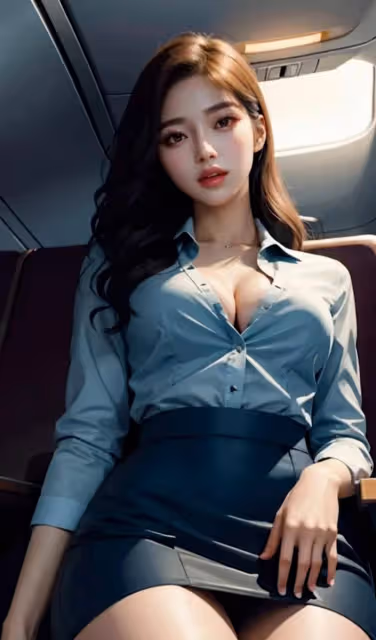 AI虛擬時尚女子（空姐新制服）