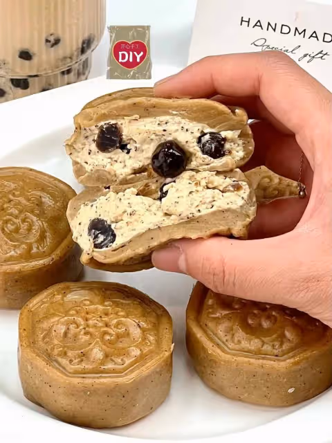 珍珠奶茶換個吃法‼️暴風吸入這個冰皮月餅
