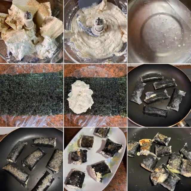 用越南春卷皮及豆腐做素魚‼️味道很好‼️💜❤️