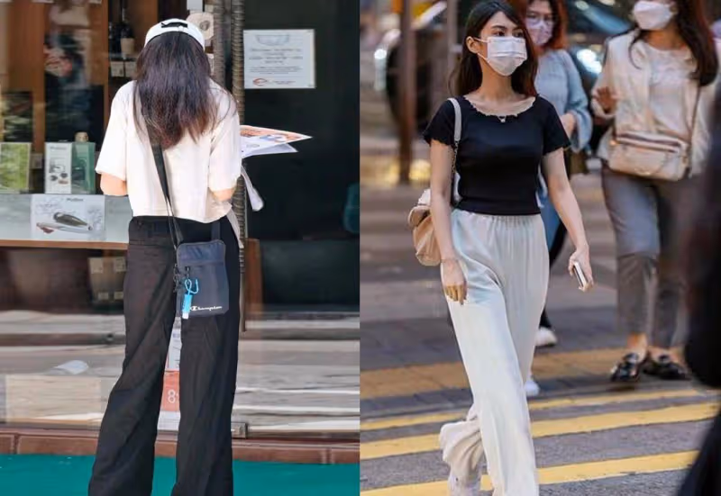 被香港街拍女生驚艷了!衣不露腰、褲不露腿、鞋不帶跟,洋氣高級
