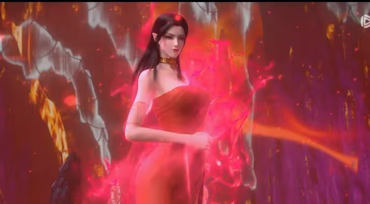 數美杜莎女王的著裝，細腰扭臀是他出場時的亮點，穿著底裙