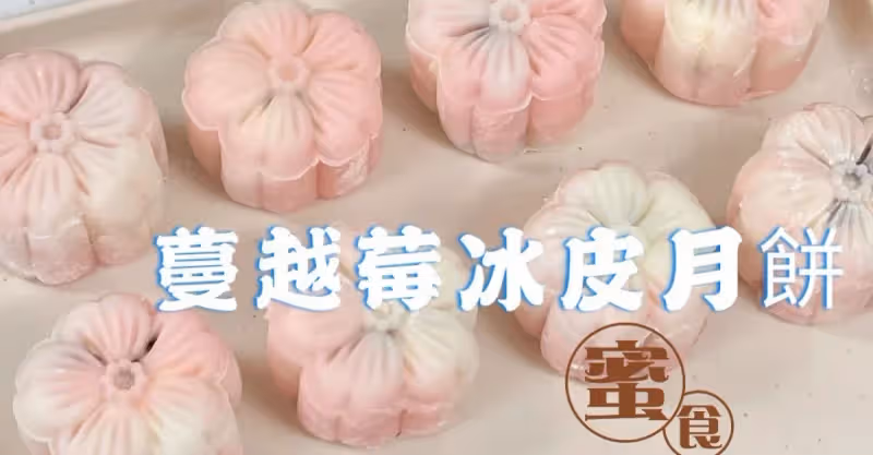 蔓越莓冰皮月餅🥮不用烤箱‼️做法特別簡單‼️