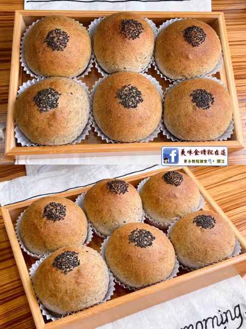 巨好吃【黑芝麻花生奶酥麵包】