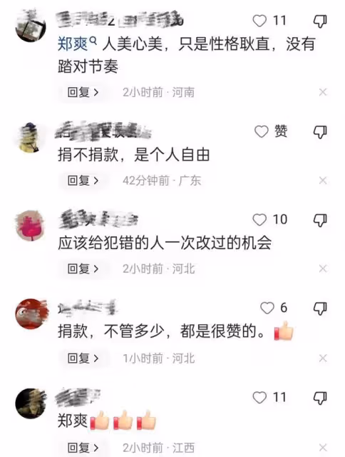 曝鄭爽捐款5萬支援涿州,引髮網友熱議!更多明星捐款名單流出