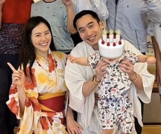 阿嬌前夫賴弘國兒子1歲生日,在五星級飯店慶生,祖孫三代首同框
