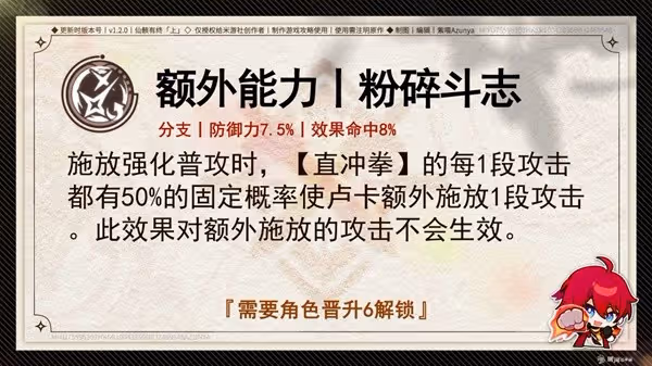 《崩壞：星穹鐵道》1.2下半盧卡培養指南