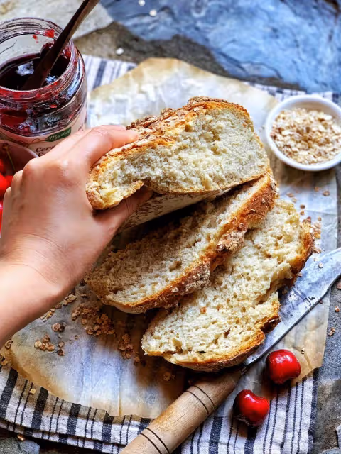 免揉燕麥麵包🥖新手也能搞定的家庭烘焙‼️