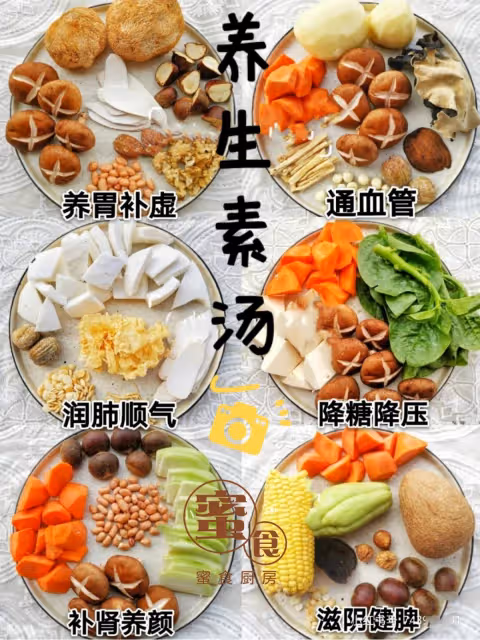 一周素湯不重樣‼️夏天就要這樣煲湯👍抗寒又暖胃‼️💕