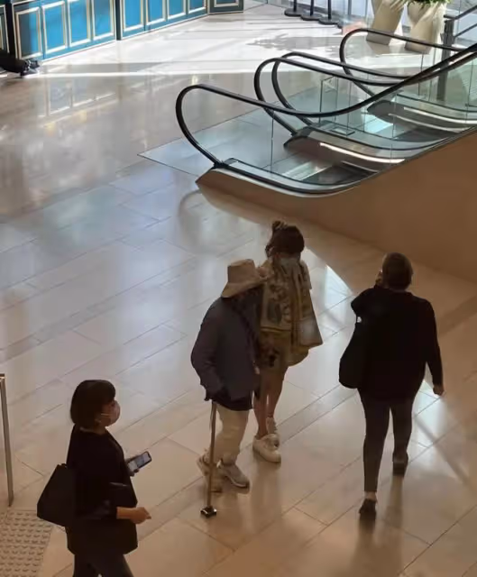 李玟倆姐姐陪媽媽逛街,86歲母親暴瘦10多斤,母女三人憔悴引擔憂
