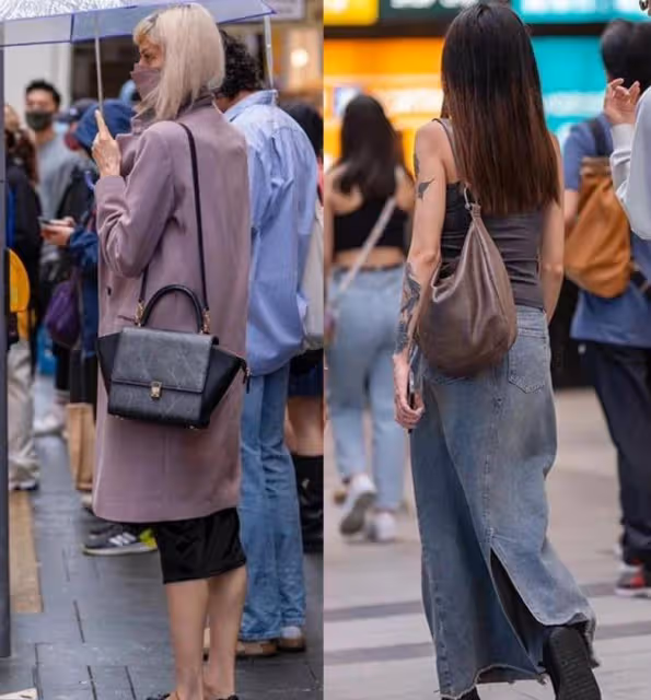 香港街拍女生太驚艷!裙子不過膝,鞋子平平底,簡約風高級感十足