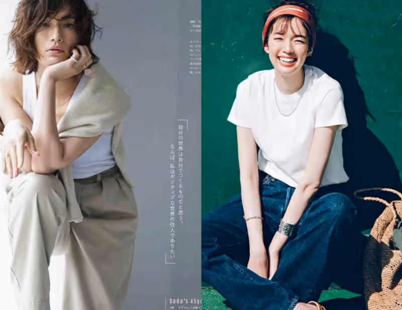 中年女人衣服不多買,學學這些國外主婦,用白T恤黑裙塑造高級感