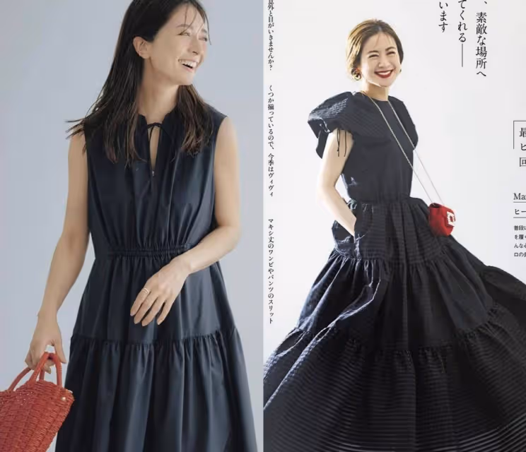 中年女人衣服不多買，學學這些國外主婦，用白T恤黑裙塑造高級感