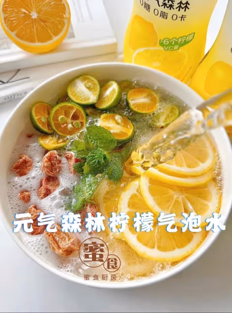 2分鐘輕鬆搞定😋‼️開胃解署‼️爽爆了‼️酸酸甜甜的元氣森林檸檬氣泡水