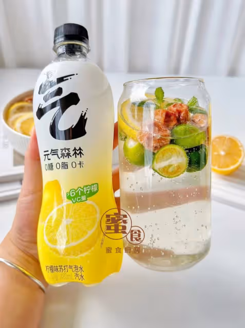 2分鐘輕鬆搞定😋‼️開胃解署‼️爽爆了‼️酸酸甜甜的元氣森林檸檬氣泡水