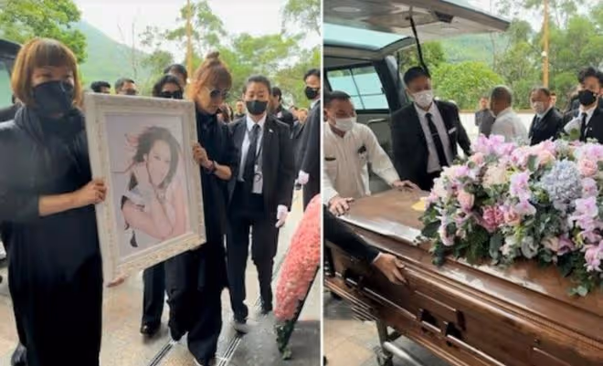 李玟遺體被靈車拉走，丈夫現身搶按火化按鈕被打，靈車車牌有含義