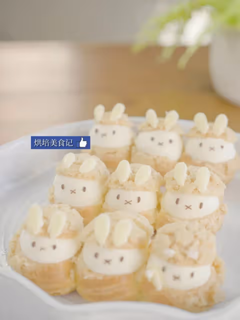 迷你米菲泡芙,軟軟萌萌的香草味道小可愛🐰