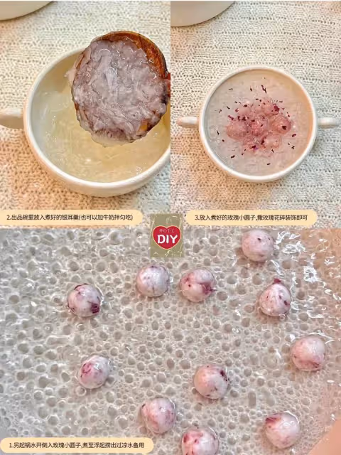 早餐🥢玫瑰奶酪糯米卷·玫瑰圓子銀耳羹