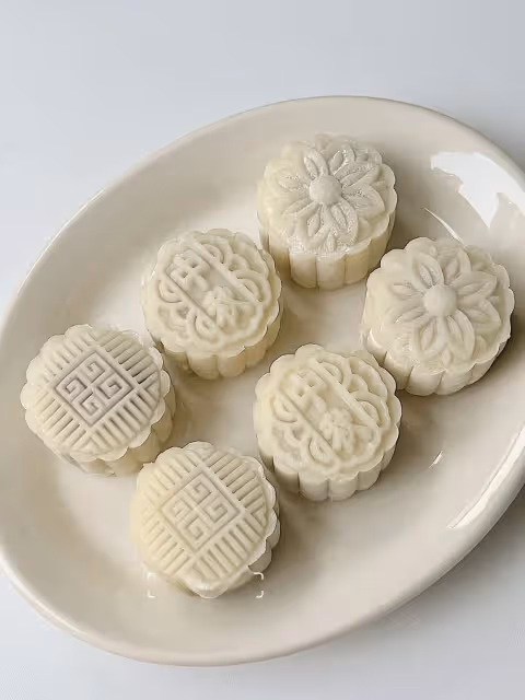 芋泥奶黃冰皮月餅｜免烤箱‼️超詳細教程