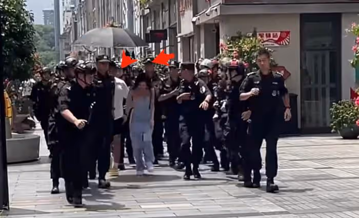 楊穎出行安保陣仗大,特警長排維護開路,網友怒斥浪費資源