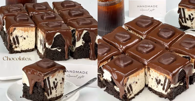 🟤免烤箱‼️四重口感🍫巧克力芝士蛋糕