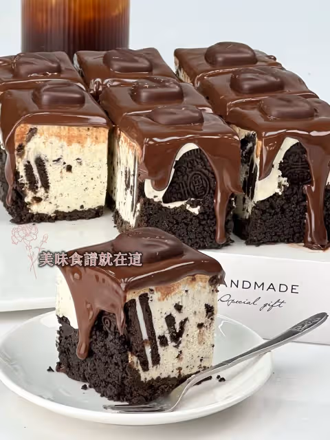 🟤免烤箱‼️四重口感🍫巧克力芝士蛋糕