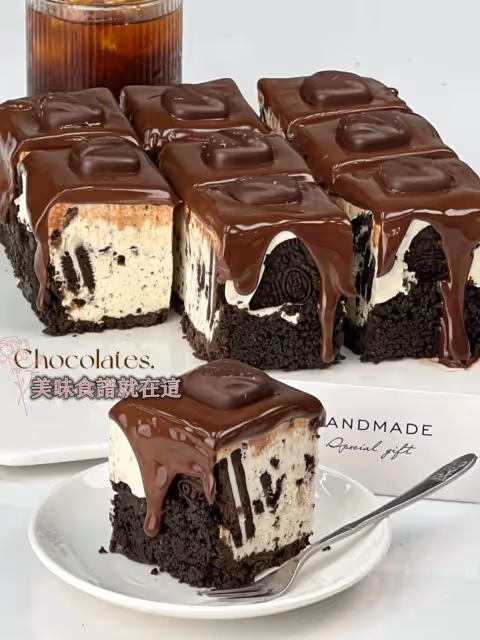 🟤免烤箱‼️四重口感🍫巧克力芝士蛋糕