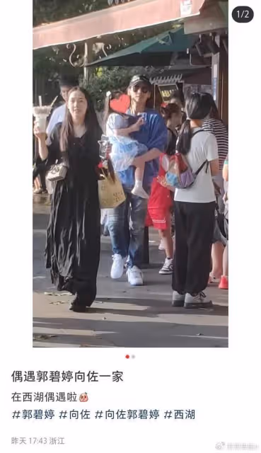向佐曬與郭碧婷游西湖,首曝兒子高清正面照,弟弟似混血兒超像外公