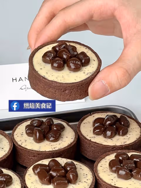 免烤箱🟤攪一攪就能成功的奶茶芝士塔‼️