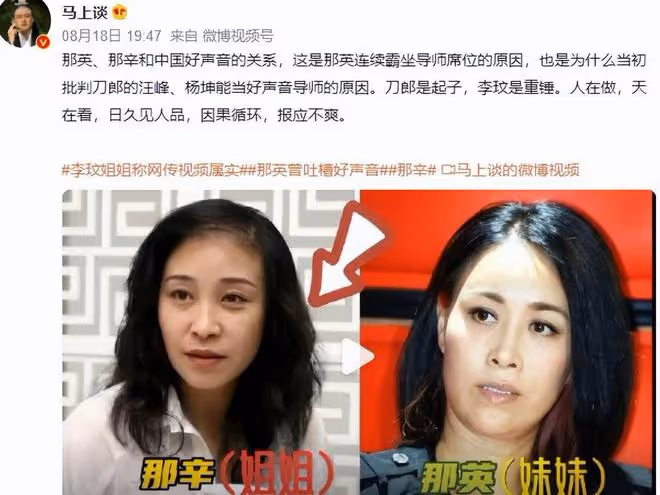 那英姐姐真實身份曝光!並非好聲音老闆和股東,斥責徐海星編故事