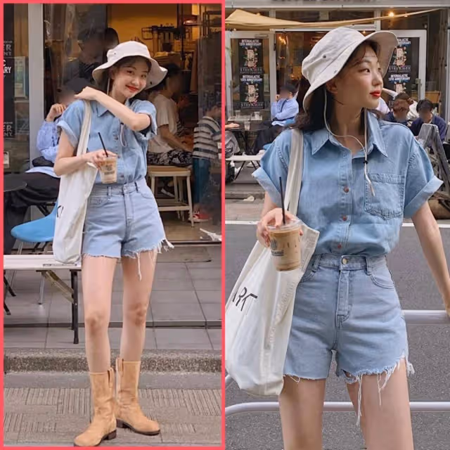 盛夏時節,就得玩點「裸腿殺」的樂趣,擁有好腿的女孩們這樣穿,又酷又時尚