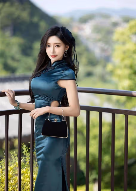 高雅復古無腰旗袍是優雅時尚的傳統服飾