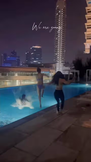 TVB花旦曬泳池跳水照，只拍攝背影，仍被網友誇讚好身材