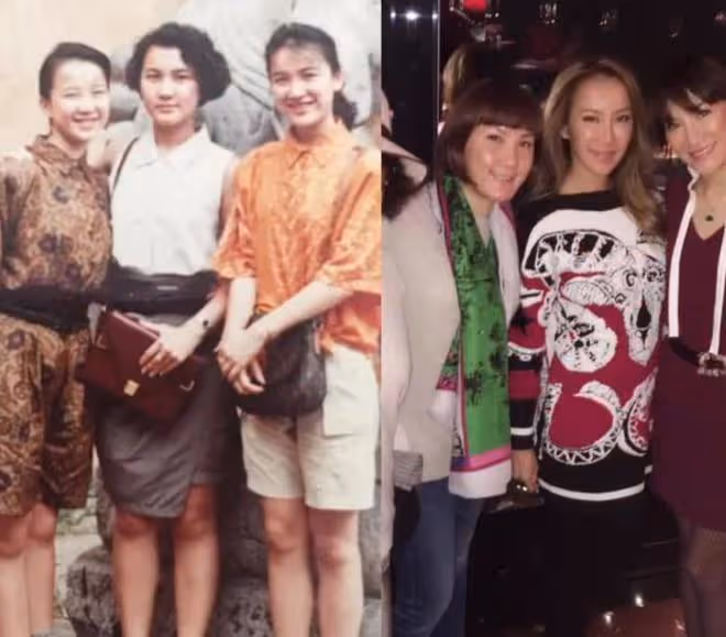 李玟離世第57天,李思林家中擺放著三姐妹的生前合影