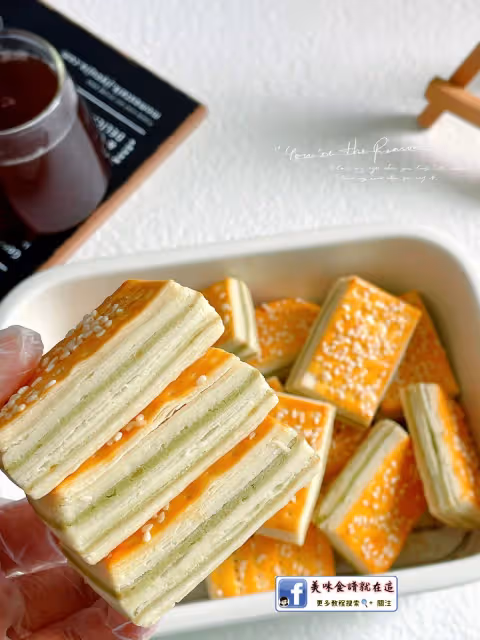 巨好吃的綠豆千層酥🔥香酥掉渣❗️新手也能做