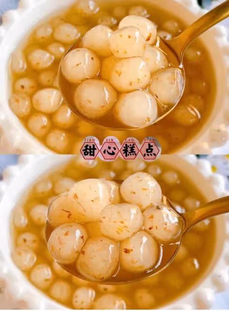 Q彈爽口❗️好吃蜂蜜桂花啵啵球，敲簡單～