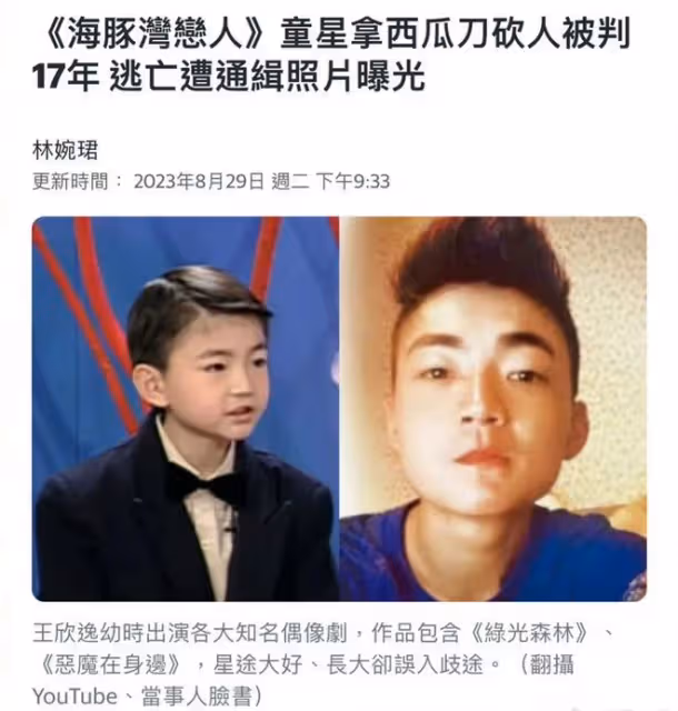 8月30日，這才是娛樂圈今天最大瓜！《海豚灣戀人》童星畏罪潛逃
