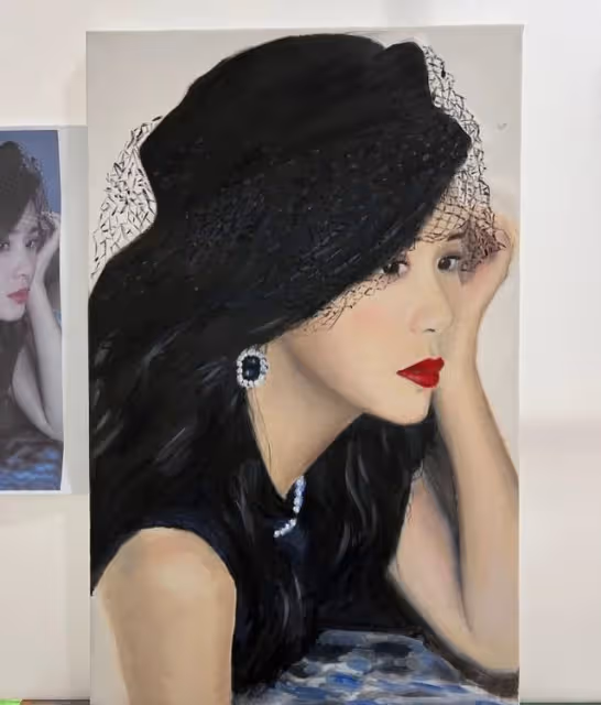 李寶英曬池晟為自己畫的肖像畫,結婚10周年將合體為粉絲戀愛咨商