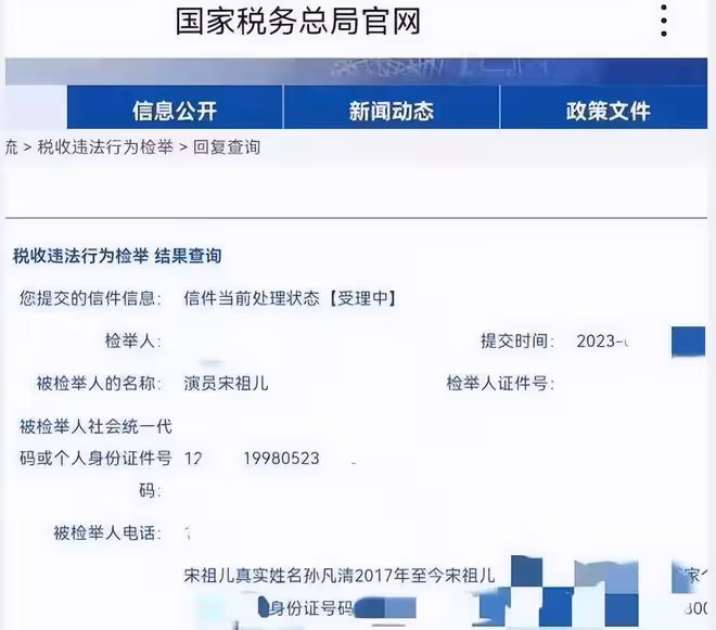 宋祖兒被實名舉報偷漏稅4500萬,多家公司已註銷,工作室暫無回應