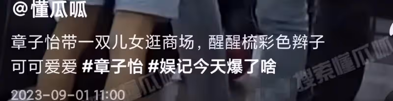 章子怡帶娃購物迎開學，醒醒挑染辮子超可愛，小兒子露正臉像汪峰